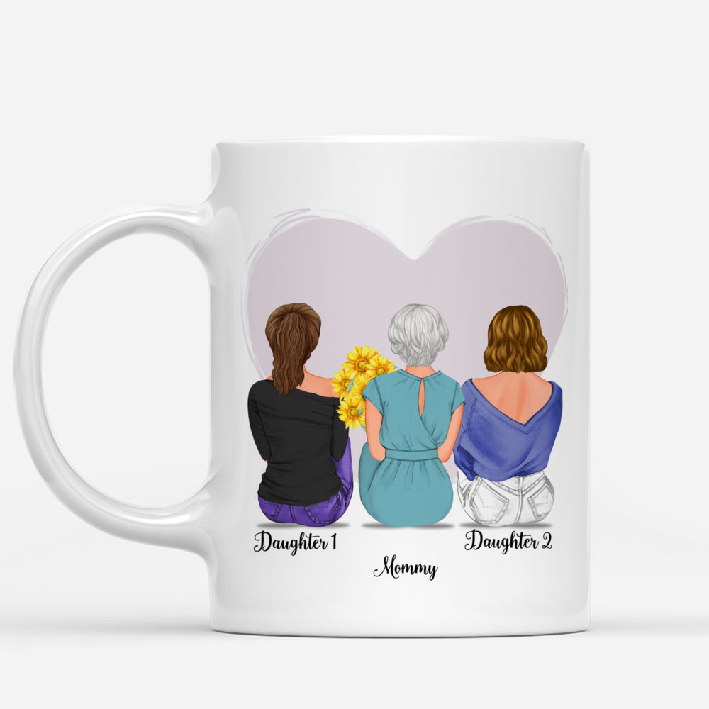 Personalized Mug - Mother's Day Mug - Mother & Daughters Forever Linked Together - Mother's Day, Birthday Gifts, Gifts For Mom, Daughters_1
