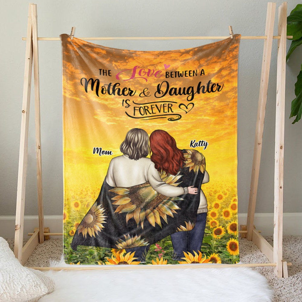 Personalized Fleece Blanket - The Love Between A Mother & Daughter Is Forever_1