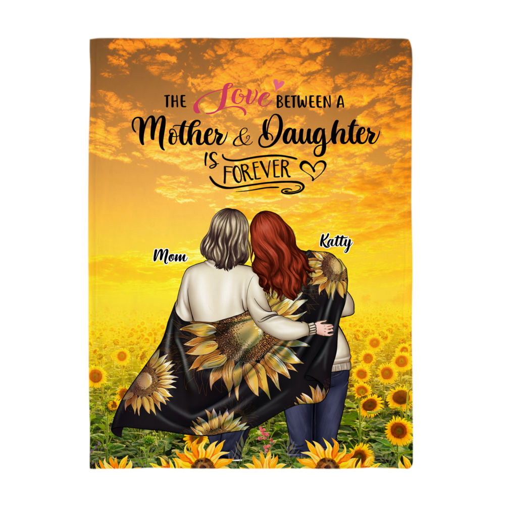 Personalized Fleece Blanket - The Love Between A Mother & Daughter Is Forever_2