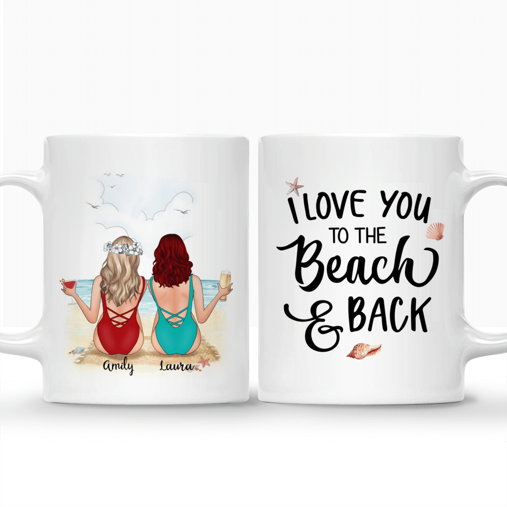 Beaches Girl Personalized Mugs - I Love You To The Beach And Back_3