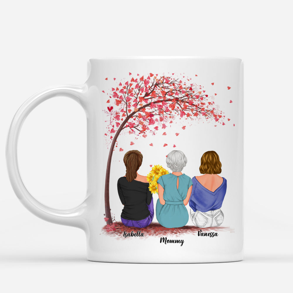 Personalized Mug - Mother's Day - Mother & Daughters Forever Linked Together 2D_1