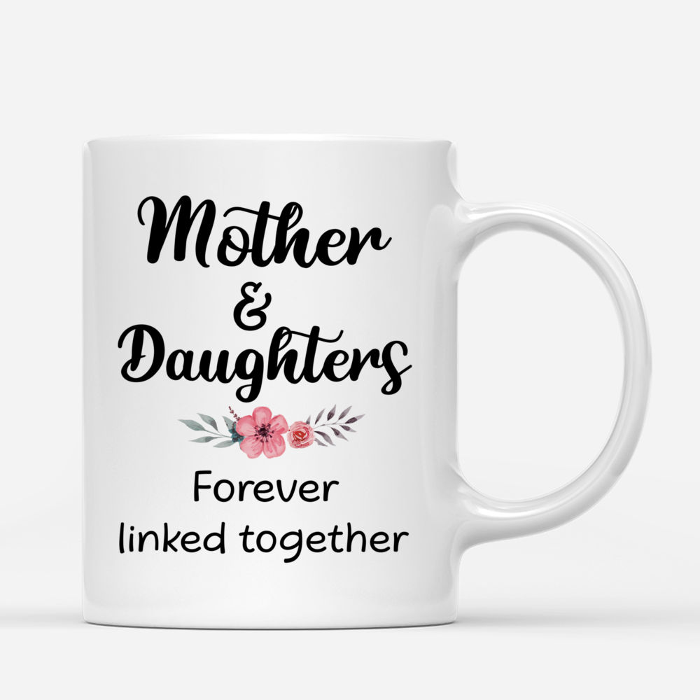 Mother's Day - Mother & Daughters Forever Linked Together 3D - Personalized Mug_1