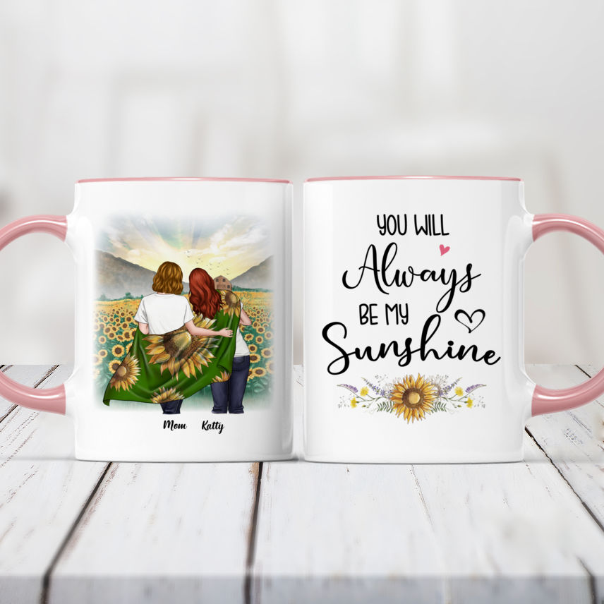 Personalized sunflower mom mug, raising wildflowers, mom mug with names –  Factory21 Store