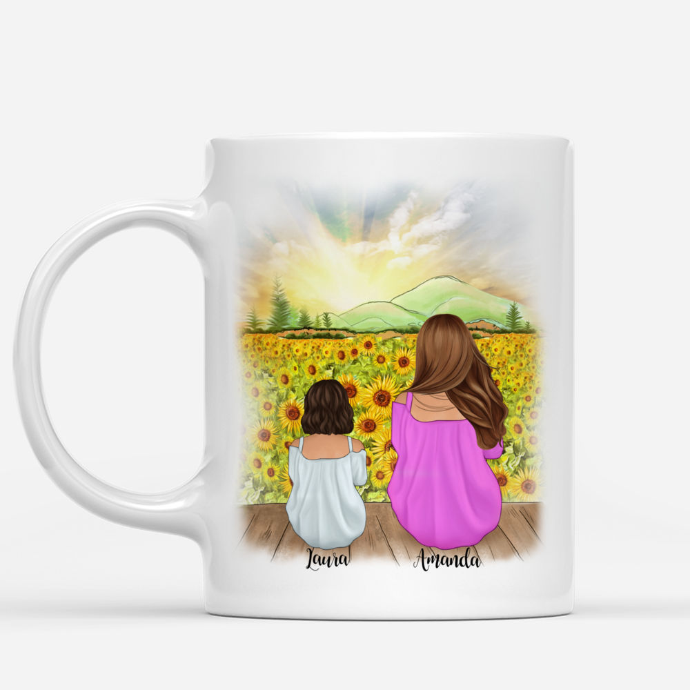 You are my sunshine, in a world full of roses - Mother & Daughter Mug_1