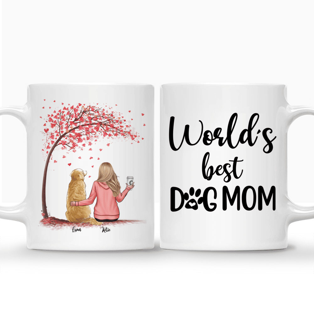 Custom Coffee Dog Mugs - Girl and Dogs - World's Best Dog Mom