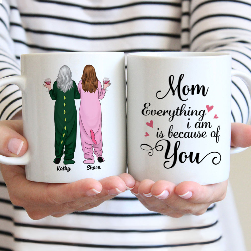 Personalized Mug - Mother's Day 2021 - Mom Everything I Am Is Because Of You