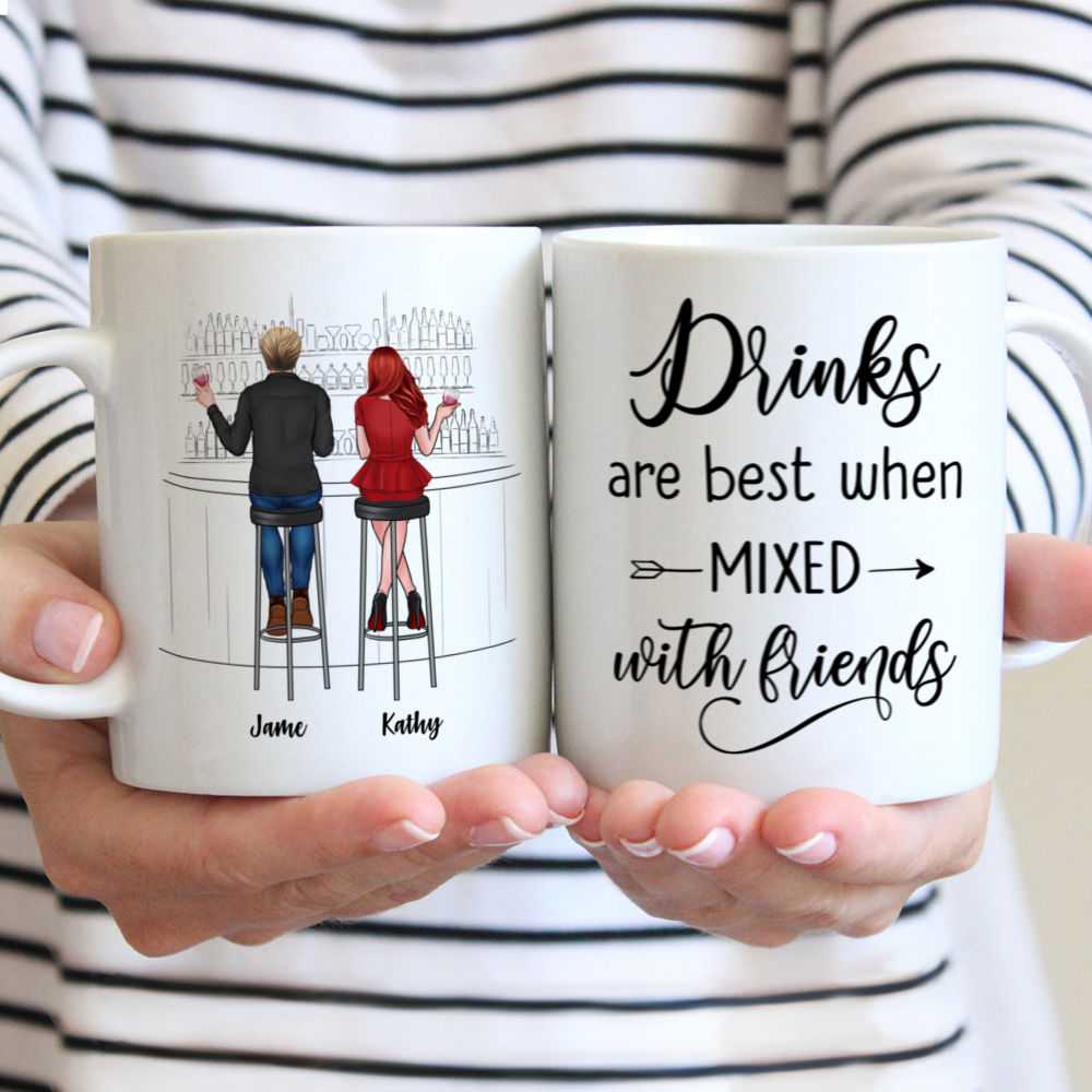 Personalized Mug - Drink Gang - Drinks Are Best When Mixed With Friends
