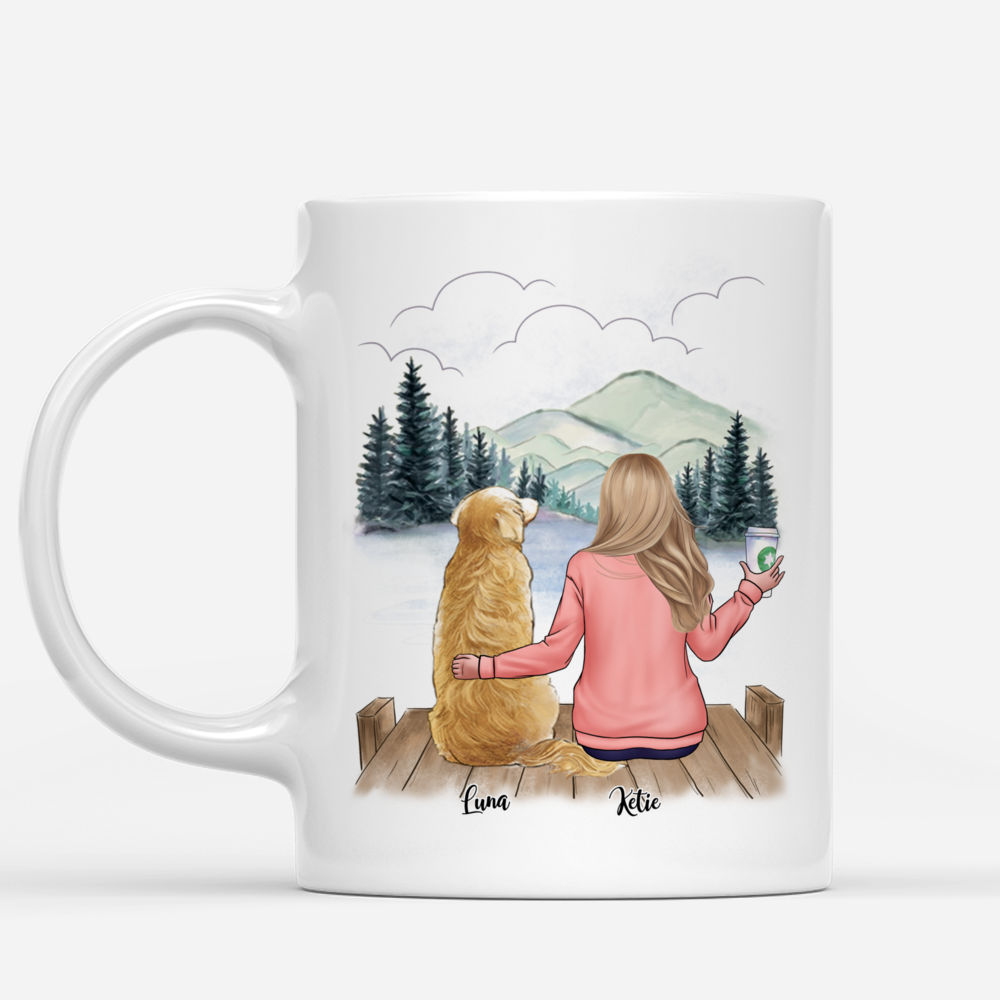 Personalized Mug - Girl and Dogs - Thanks For Loving Me Talking Me For Walks Happy Mothers Day To The Best Dog Mom_1