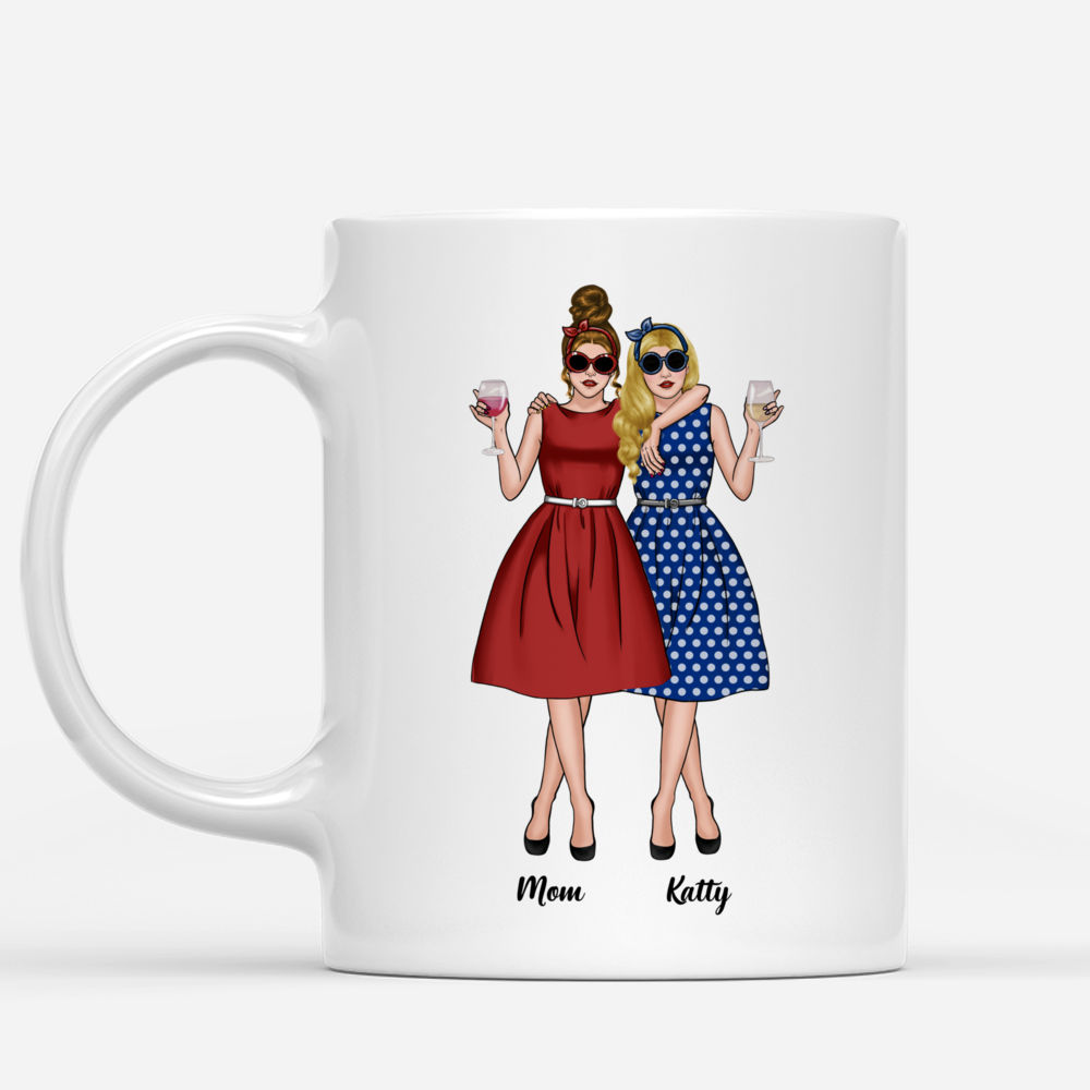 Mother & Daughter - Forever Linked Together - Personalized Mug_1