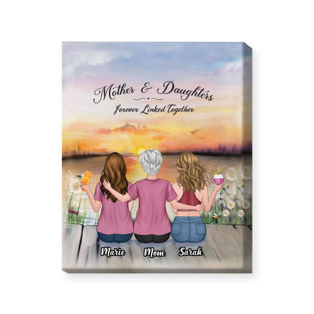 Personalized Canvas Gift For Mom - Custom Gifts For Mom - First My Mother  Forever My Best Friend Poster