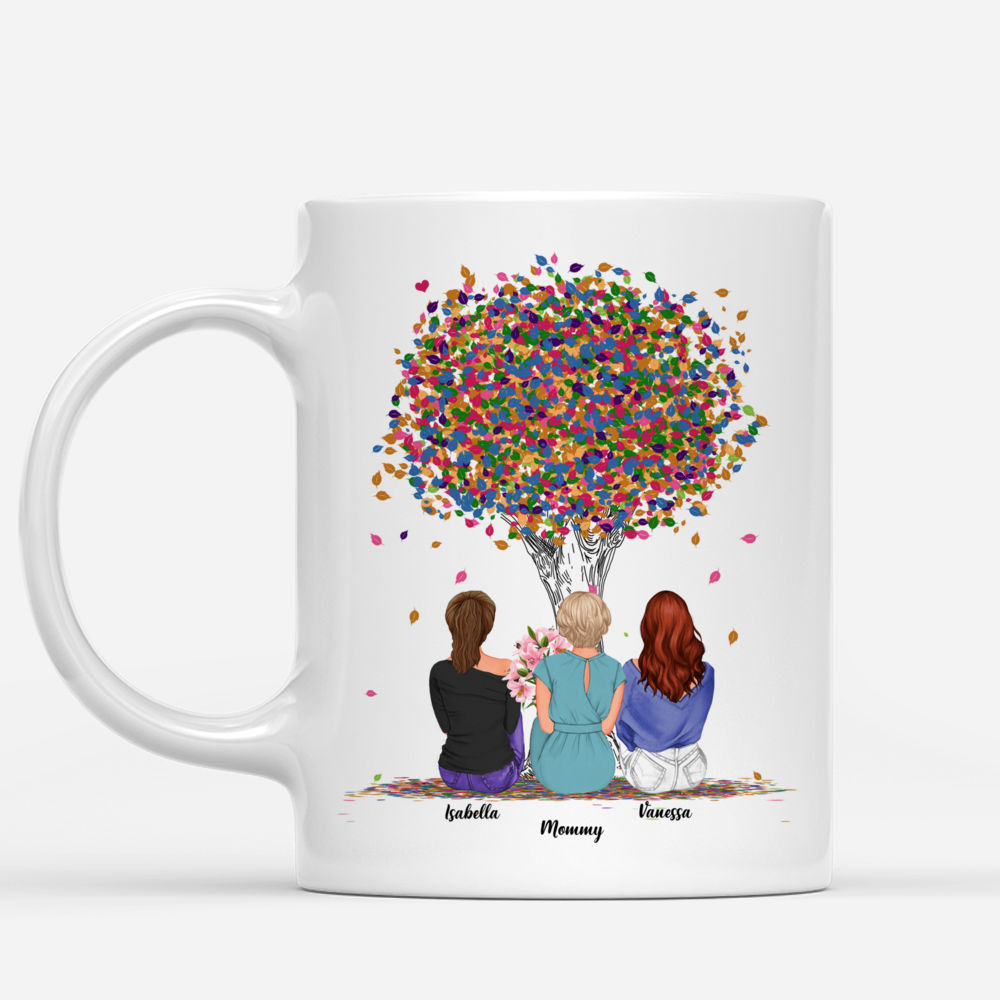 Mother & Daughter - Side by Side or Miles Apart Mother and Daughters Will Always Be Connected by Heart - Personalized Mug_1