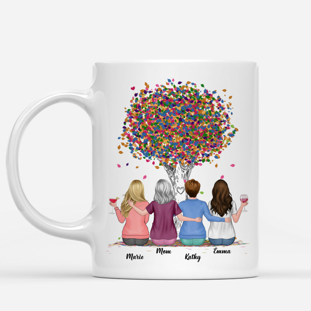 Personalized Mug - Mother & Daughters - Mother & Daughters forever linked together (3920) - Birthday Gift, Mother's Day Gift For Mom, Daughters_1