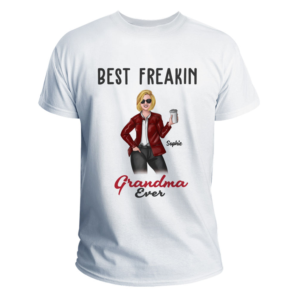 Mother's Day Tshirt - Best Freakin Grandma Ever - Gifts For Mother, Mother's Day Gifts, Birthday Gifts For Mom, - Personalized Shirt_1