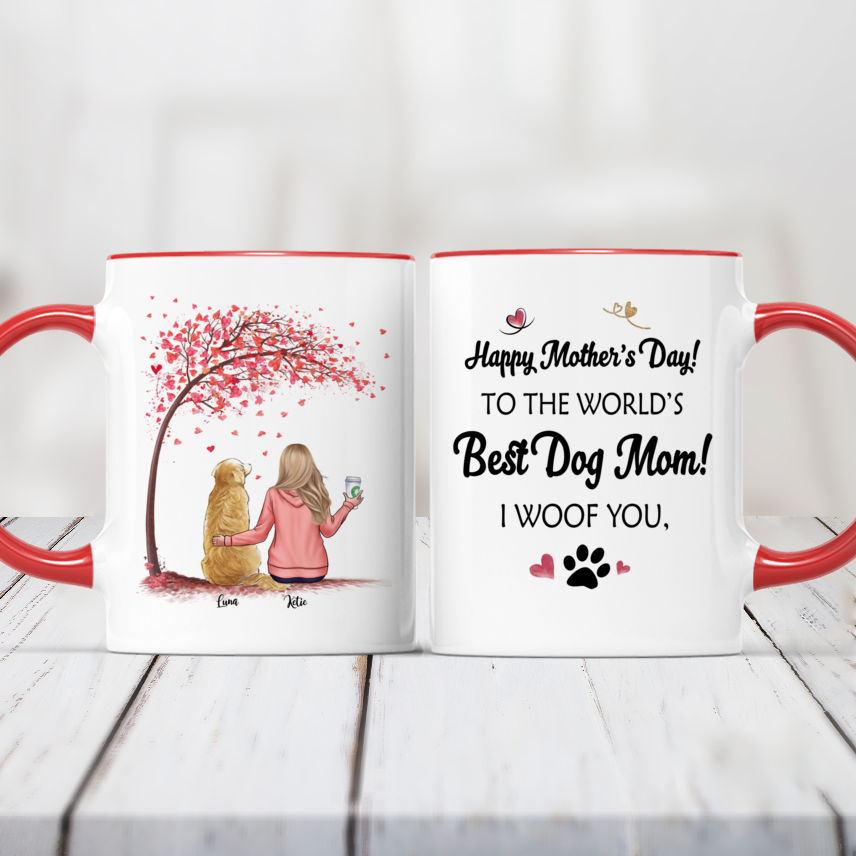 Happy Mother's Day To The Best Dog Mom Dog Lover Gift Coffee Mug