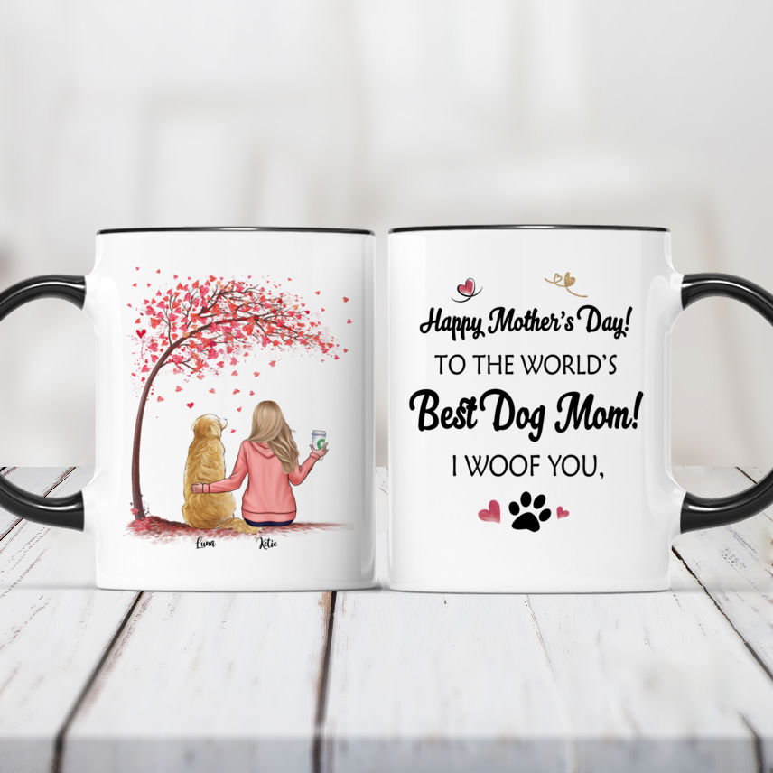 Happy Mother's Day To The Best Dog Mom Dog Lover Gift Coffee Mug, HN59 —  GeckoCustom