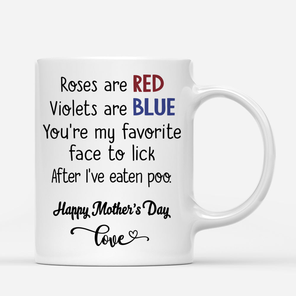 Personalized Mug - Girl and Dogs - Roses are Red. Violet a Blue - Love 2_2