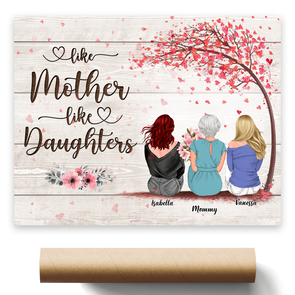 Mother & Daughter/Son - Like Mother Like Daughters 2D - Wooden BGVer 2_1