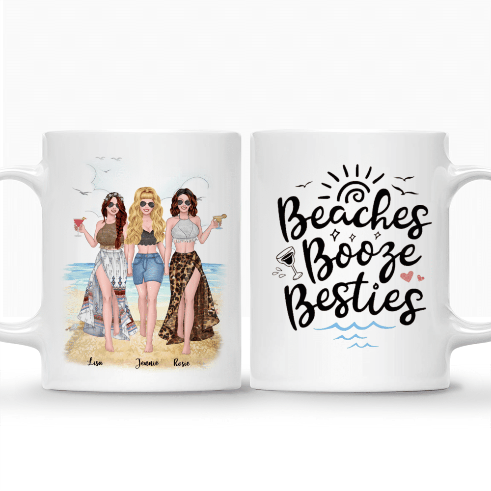 Personalized Mug - Up to 5 Girls - Beaches Booze and Besties (Beach)_3