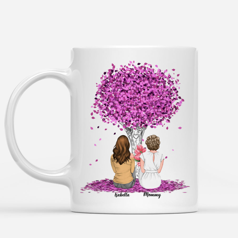 Mother & Daughter - Side by Side or Miles Apart Mother and Daughter Will Always Be Connected by Heart (V2) - Personalized Mug_1