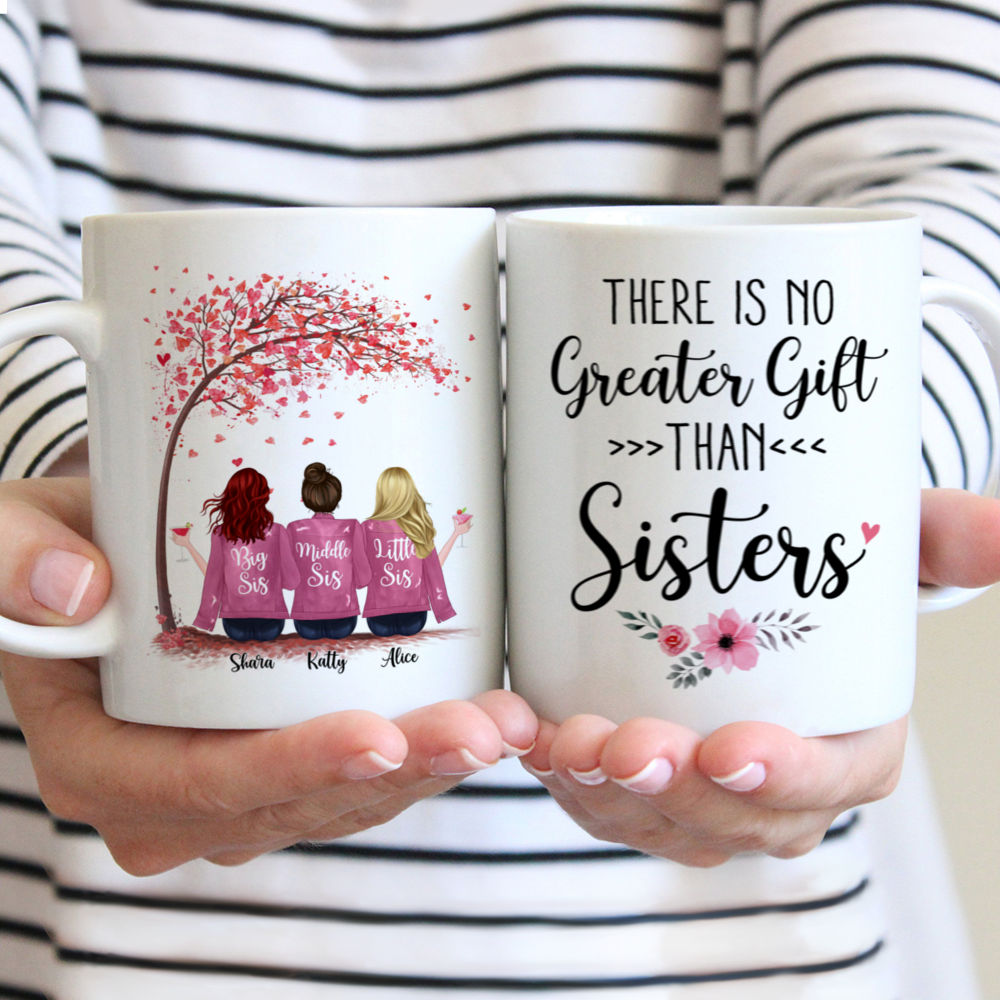 Personalized Mug - Up to 6 Sisters - There Is No Greater Gift Than Sisters (Ver 2) (Love Tree)