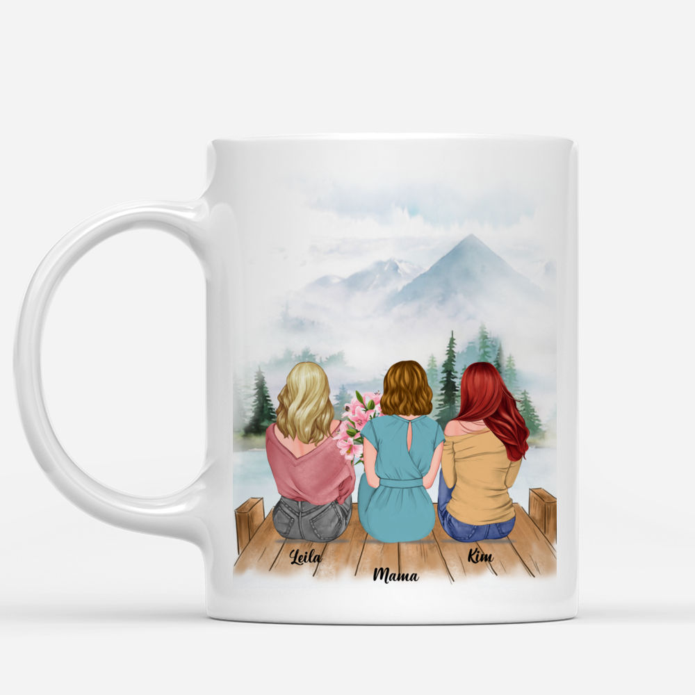 Personalized Mug - Mother & Daughter - Mother & Daughters Forever Linked Together - Romance_1