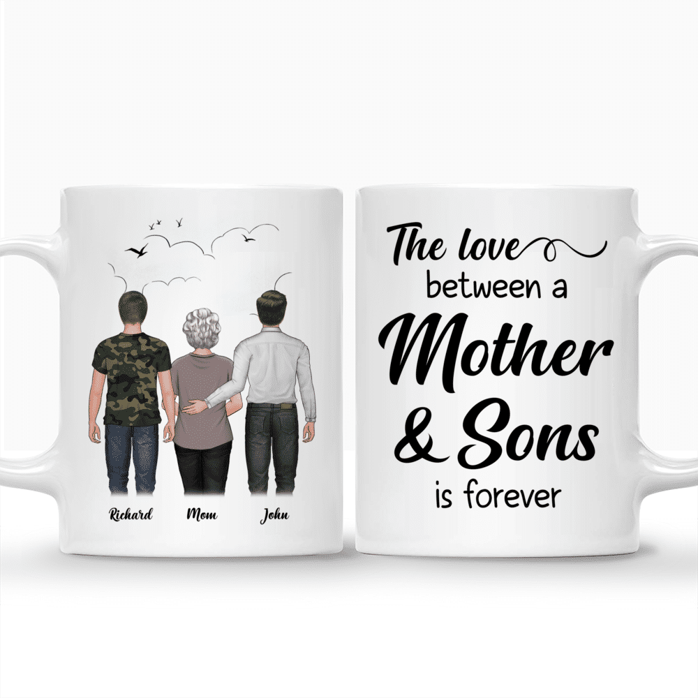 Personalized Mother & Son Mug - Mother And Sons Forever Linked