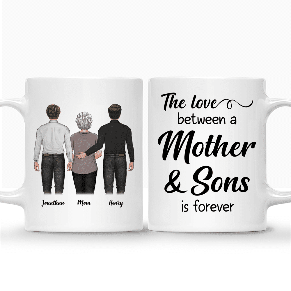 Personalized Mother & Son Mug - Mother And Sons Forever Linked