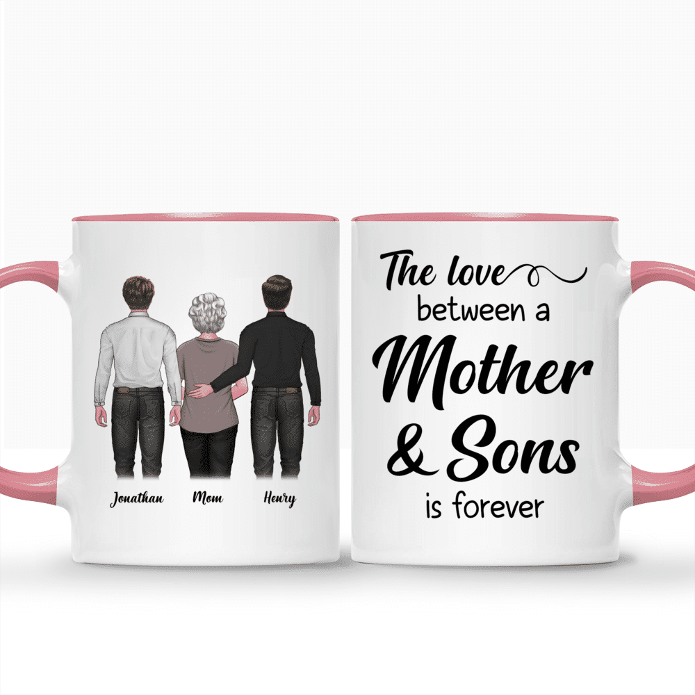 Personalized Mother & Son Mug - Mother And Sons Forever Linked