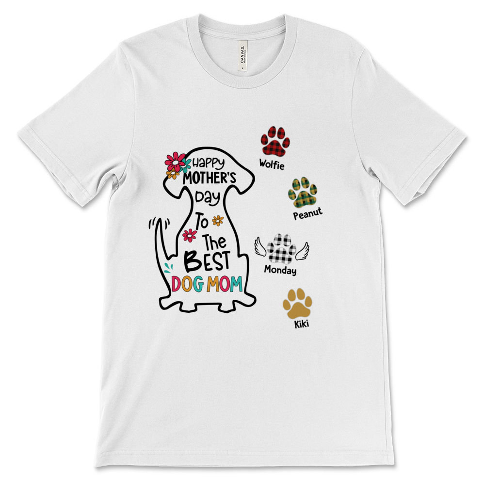 Personalized Shirt - Dog Mama Shirt (W) - Happy Mother's Day To