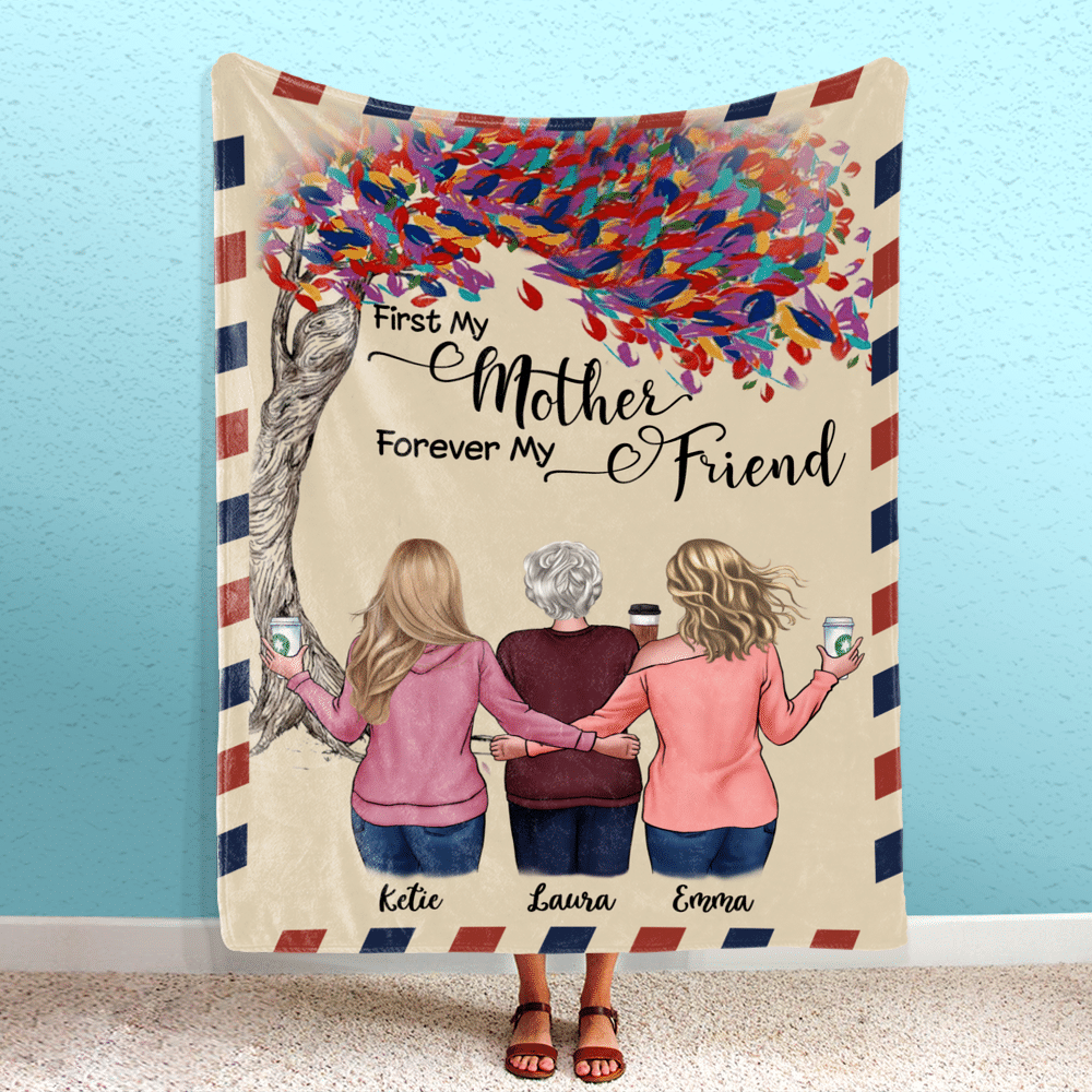 Personalized Canvas Gift For Mom - Custom Gifts For Mom - First My Mother  Forever My Best Friend Poster