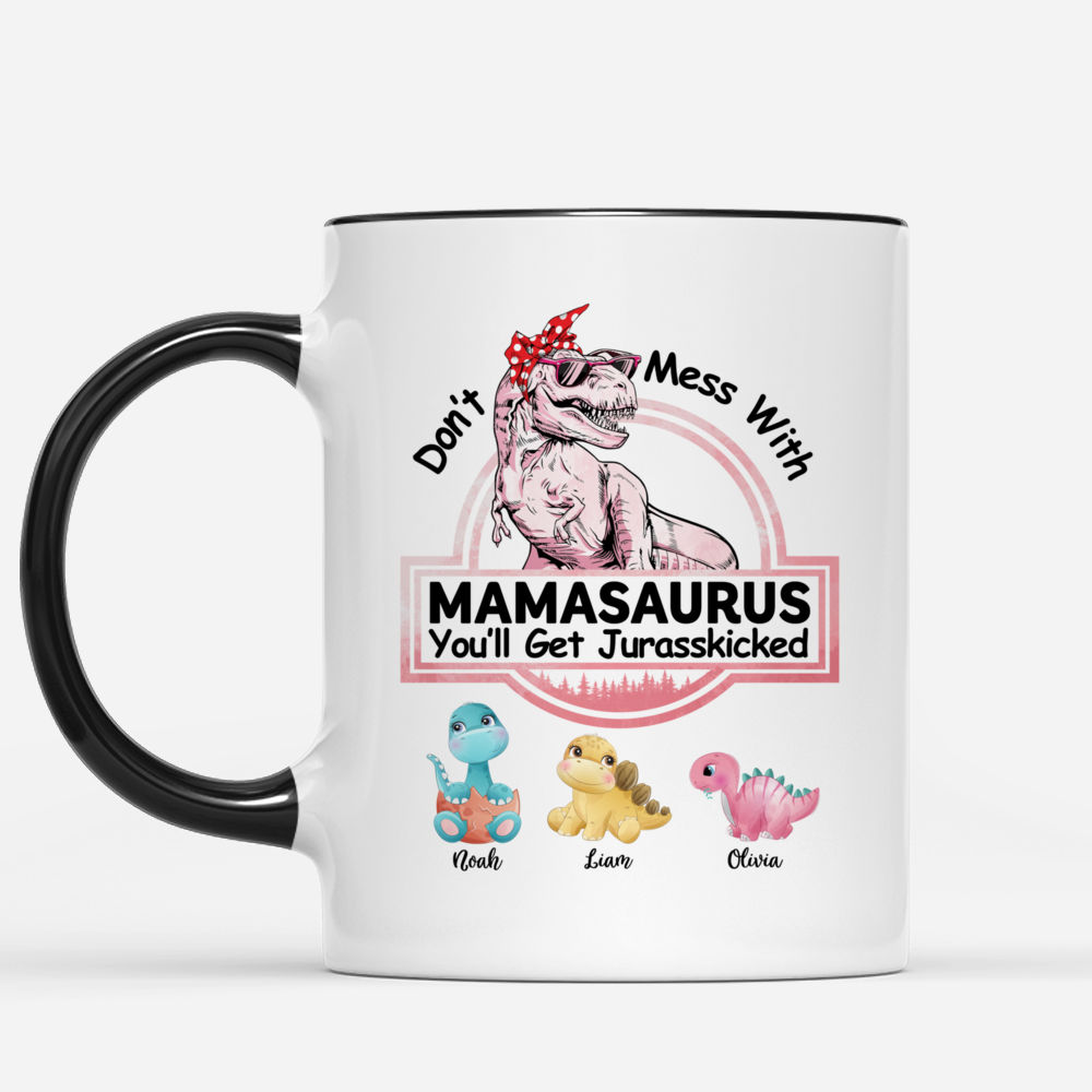 Personalised Don't Mess With The Mamasaurus/Grandmasaurus Fun Family Mug .