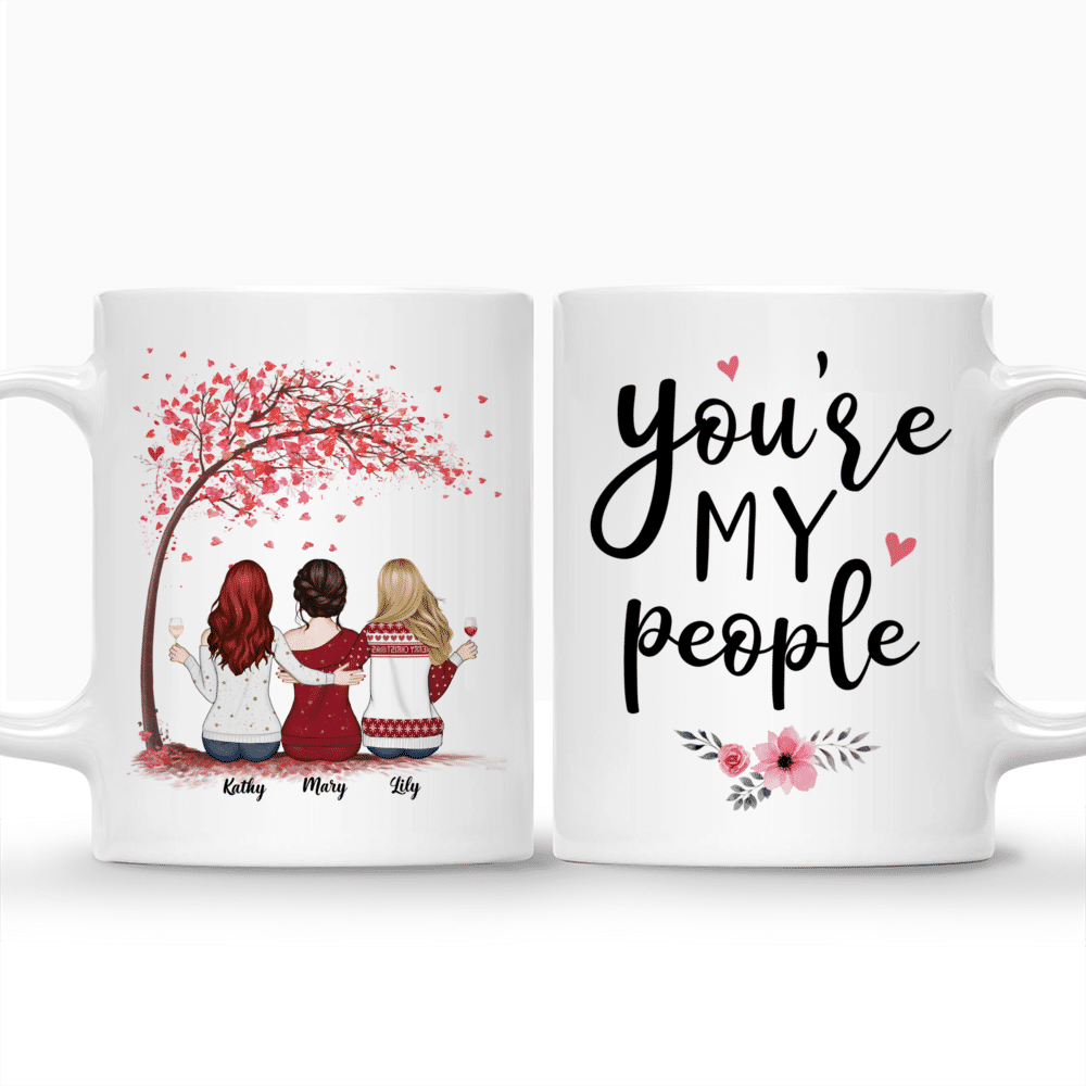 Up to 6 Sisters - You're my people - Love - Personalized Mug_3