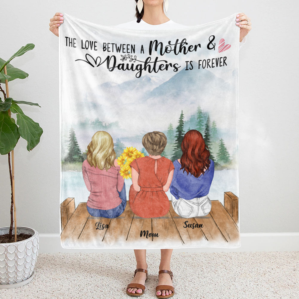 Personalized Blanket Daughter and Mother Blanket The love