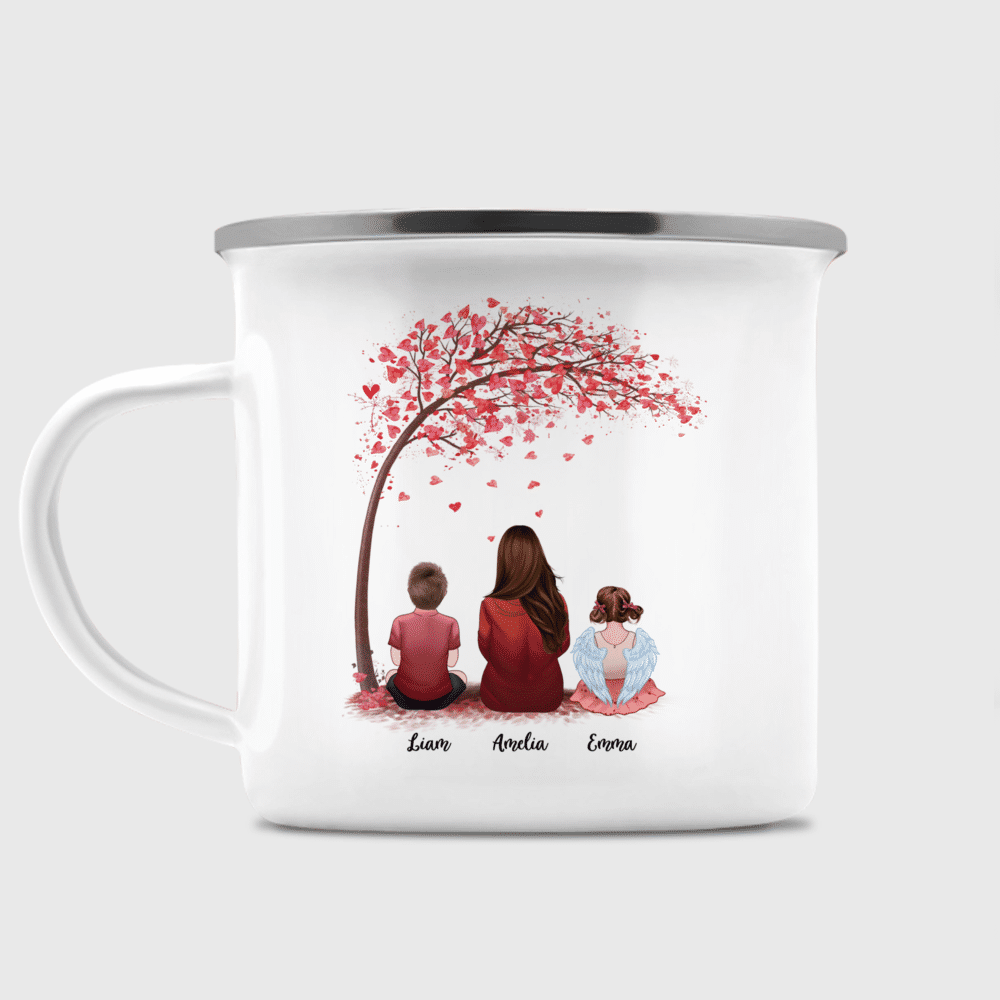 Mom to son, Cute animal, Green garden, You are strong enough to face it all  - Family White Mug