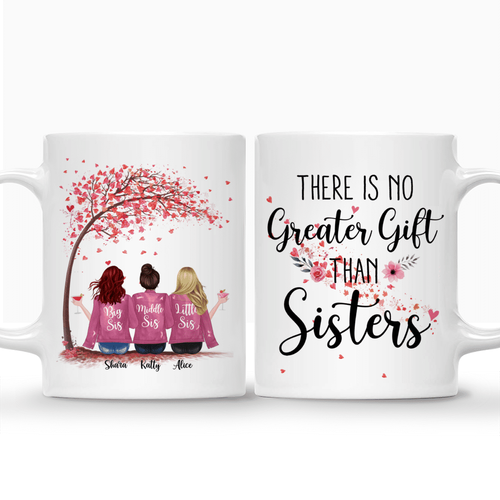 Personalized Mug - Up to 6 Sisters - There Is No Greater Gift Than Sisters (Ver 2) (Love Tree)_3