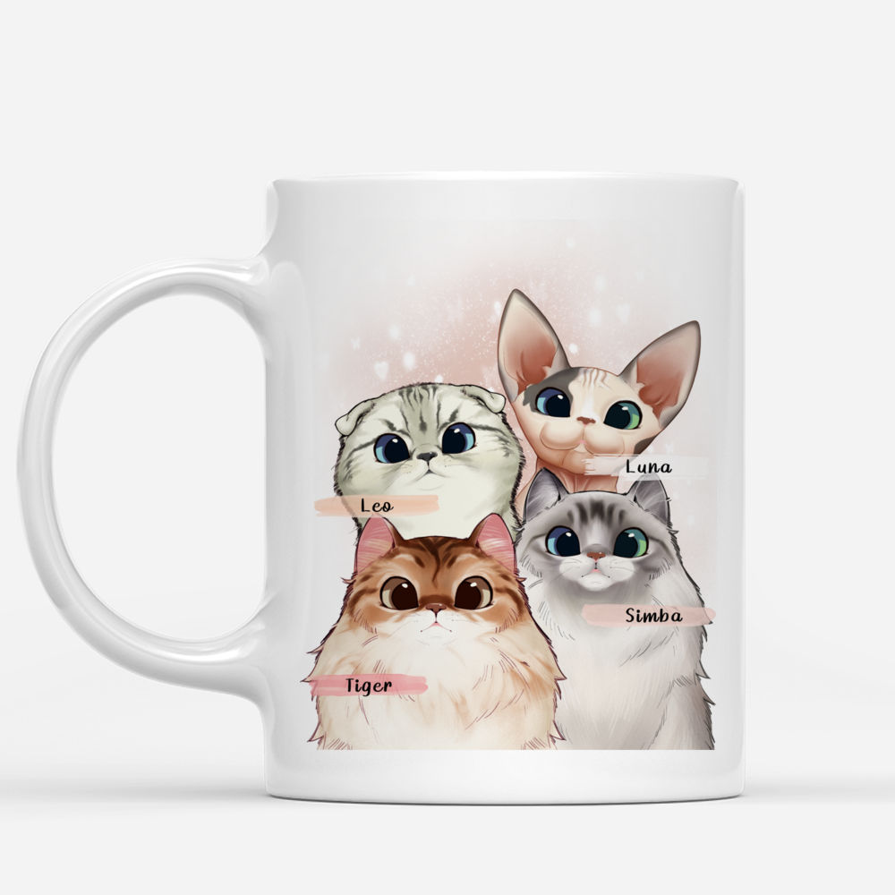 Personalized Mug - Curious Cat Special Edition - Just wanna stay home with my cats_1