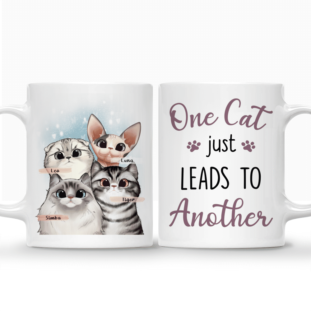 Curious Cat Special Edition - One cat just lead to another (blue) - Personalized Mug_3