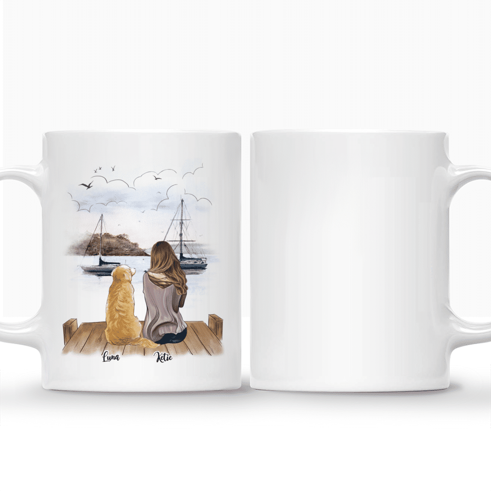 Personalized Girl and Dogs Mugs - Sorry I Can't I Have Plans With My Dog._4