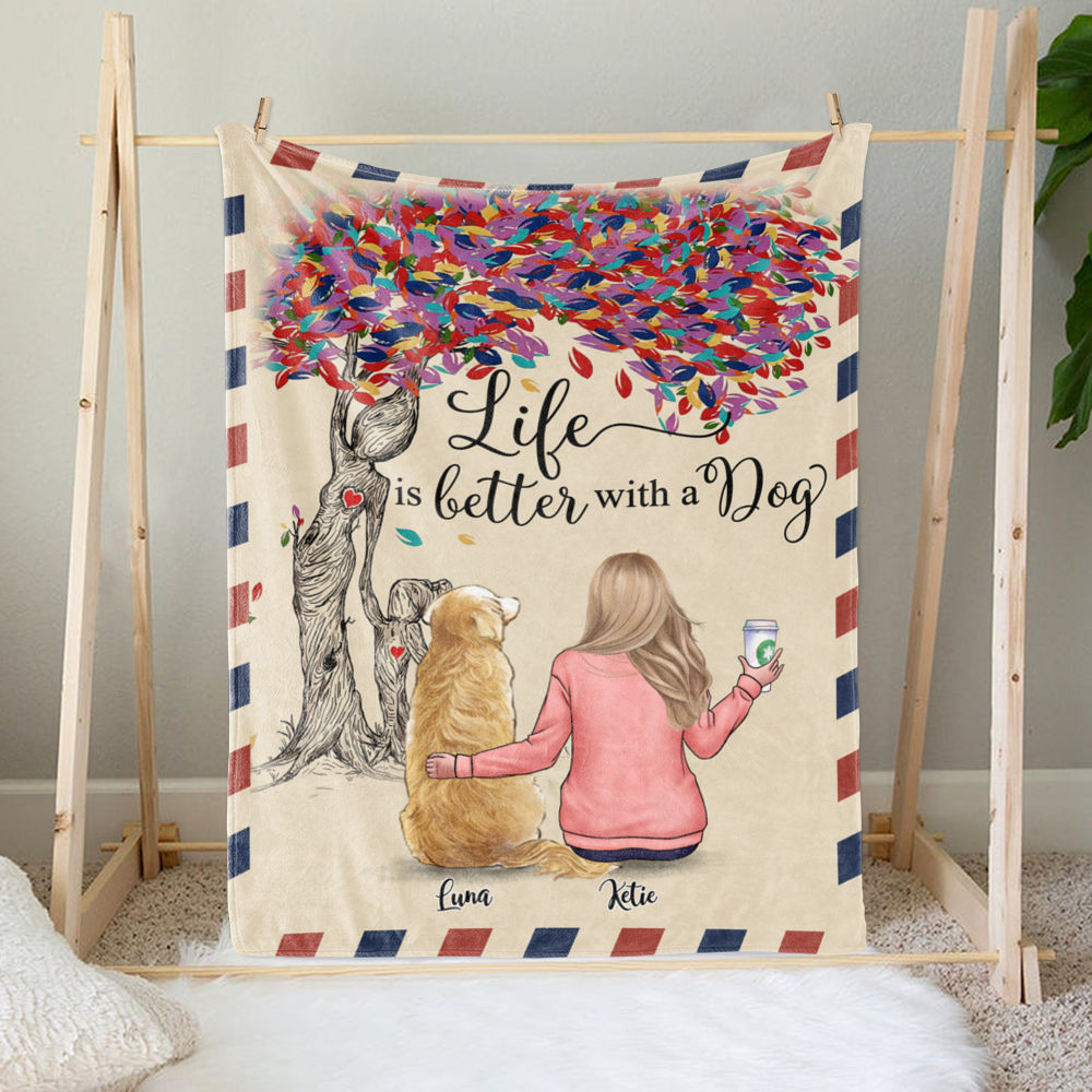 Personalized Blanket - Life Is Better With A Dog  Custom Blanket_2