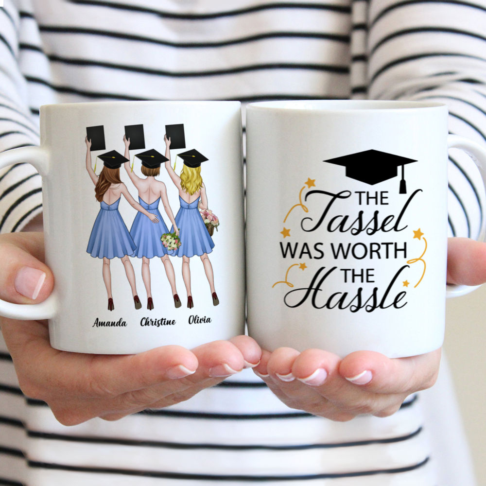 Graduation Day - The Tassel Was Worth The Hassle - Personalized Mug