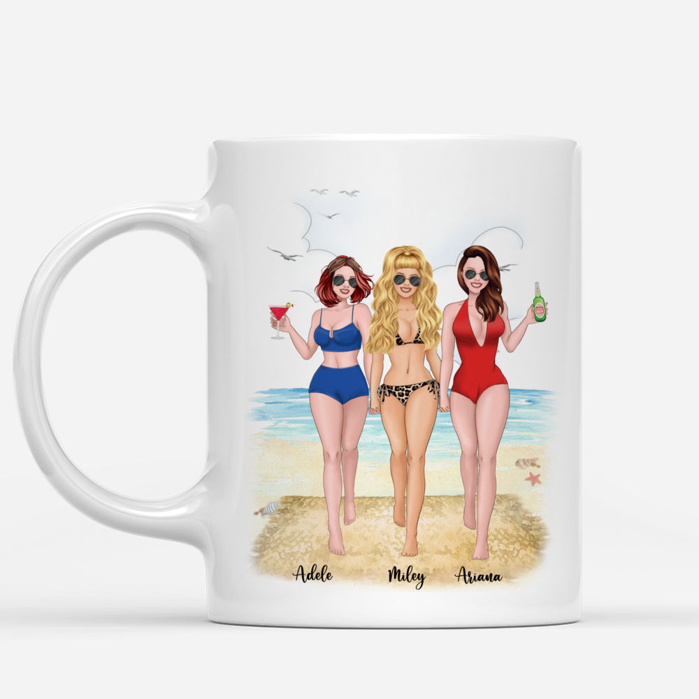 Personalized Mug - Up to 5 Girls - Beaches Booze and Besties (Bikini)_1