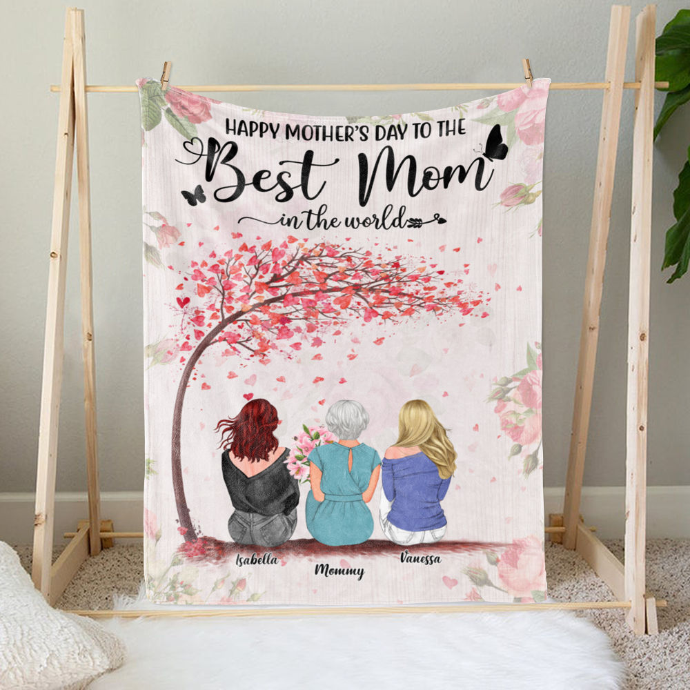 Personalized throw blanket for Mom on Mother's Day, personalized gift for  Mom from Son