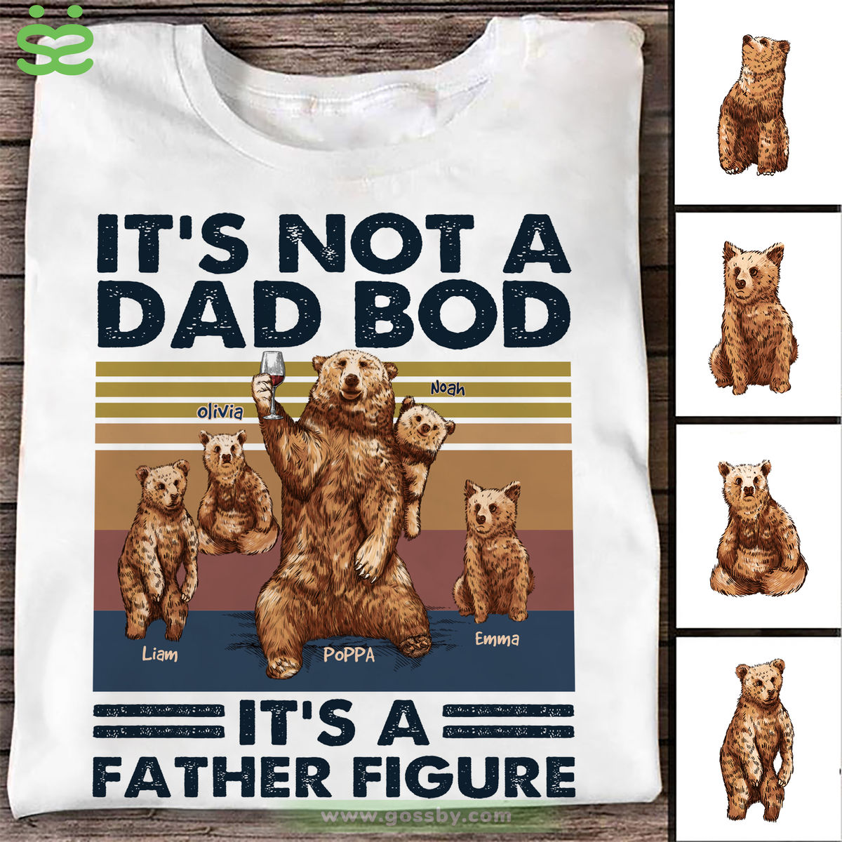 Family - It's Not A Dad Bod It's A Father Figure - Black | Personalized T-shirt_1