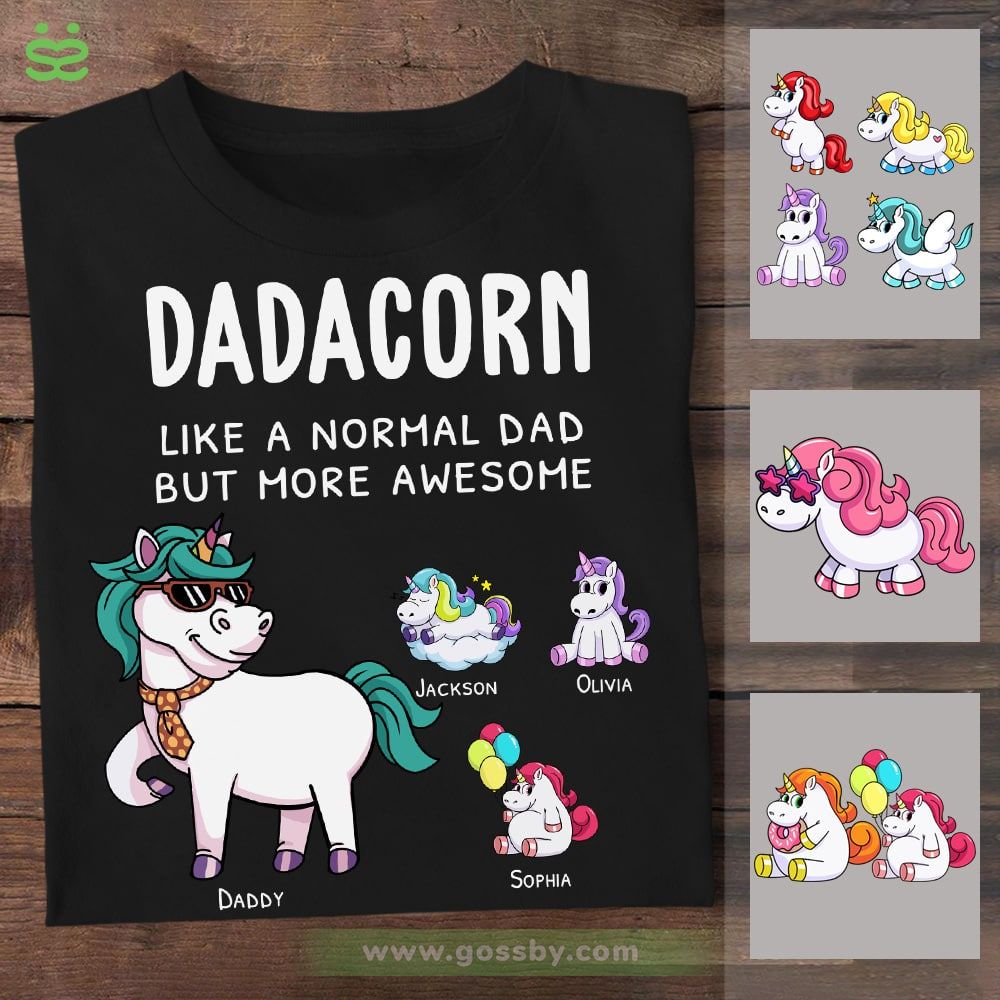 Personalized Shirt - Father's Day Gifts - Dadacorn Like A Normal Dad But More Awesome - Gifts For Dad, Grandpa, Husband_1