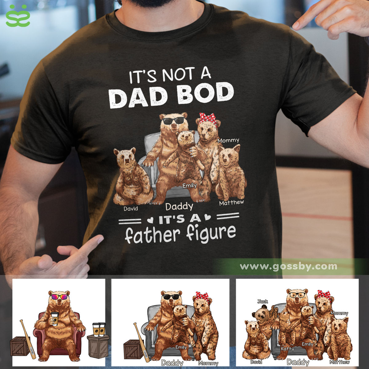 Papa Bear - It's Not A Dad Bod, It's A Father Figure - Father's Day Gifts, Gifts For Dad - Personalized Shirt