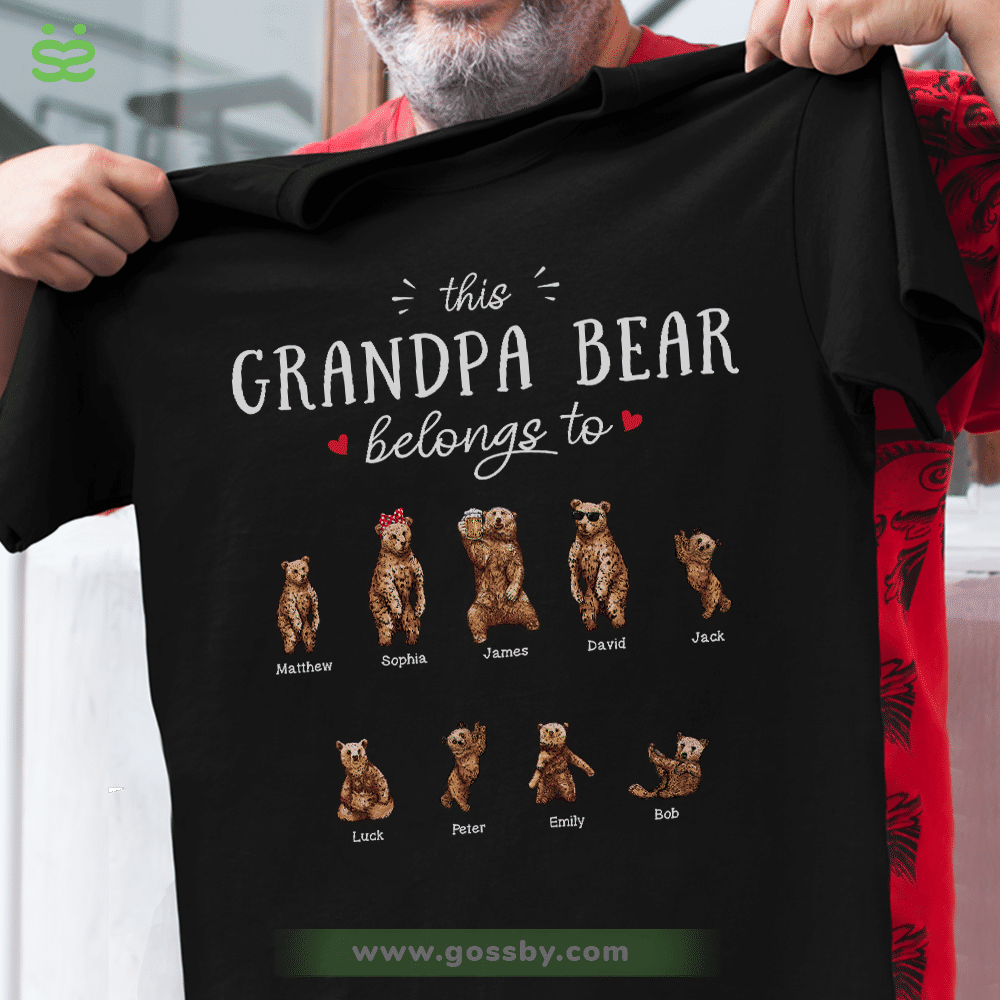 Personalized Shirt - Father's Day - This GrandPa Bear belongs to (Up to 10 Members)_2