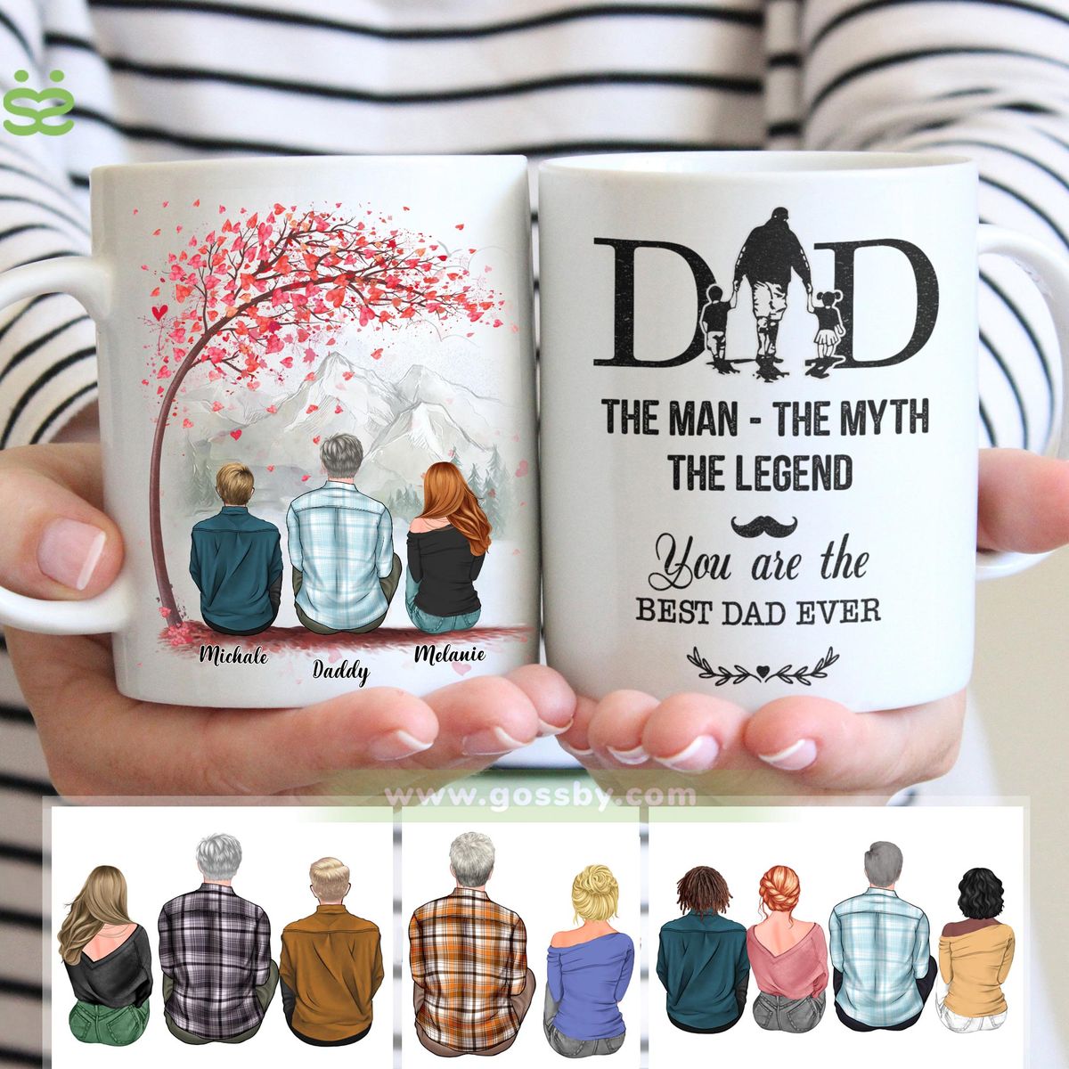 Dad & Children - Dad, The Man The Myth The Legend. You are the best Dad ever 2 - Mugs 1D1S - Personalized Mug