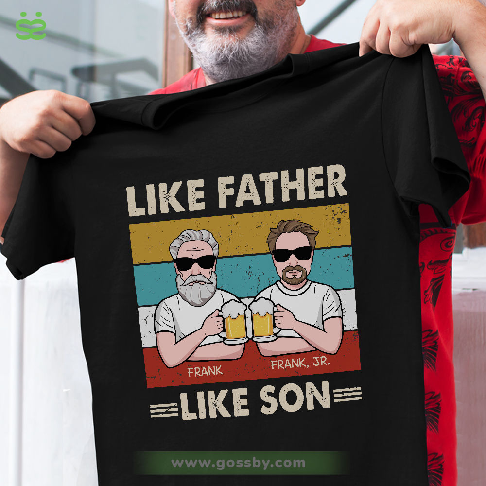 Personalized Shirt - Father & Son T-Shirt - Like Father Like Son_2