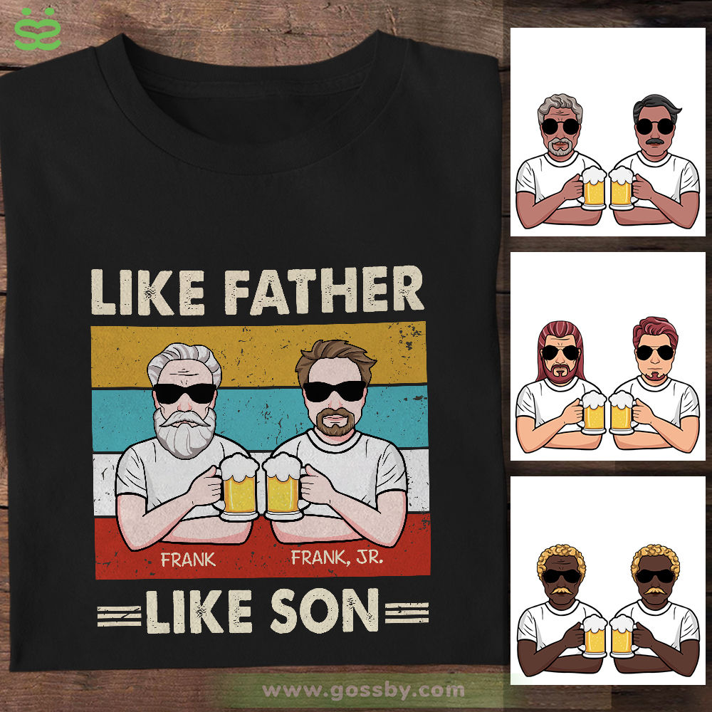 Father & Son T-Shirt - Like Father Like Son - Gifts For Dad, Son, Birthday Gifts, Father's Day Gifts - Personalized Shirt