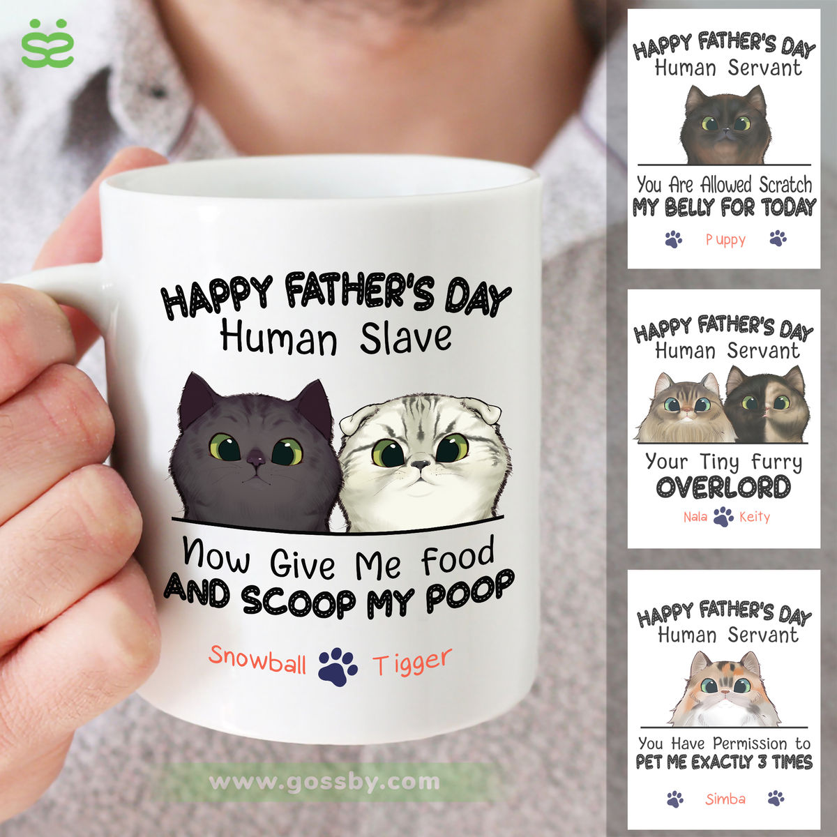 Happy Father's day - Now give me food and scoop my poop (2) | Personalized Mugs